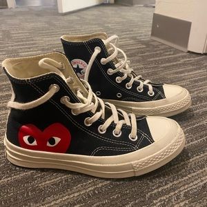 Comme des garçons black high top converse